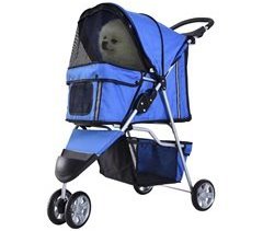 Cochecito para Perro y Gato Acero, Tela Oxford PawHut