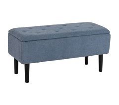 Baúl de Almacenaje Poliéster, Espuma, Madera Goma HOMCOM 38x95