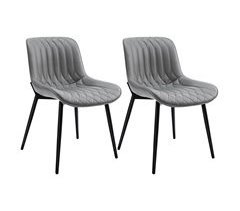 Juego de 2 taburetes altos giratorios acolchados con reposapiés