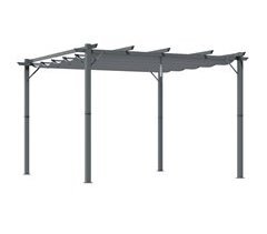 Pérgola de Jardín Aluminio, Poliéster Outsunny