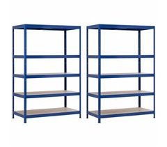 Pack 2 Estanterías Modulares con 5 Baldas Ajustables 7house