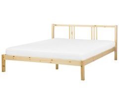 Beliani Cama con somier Madera de pino VANNES 167x209