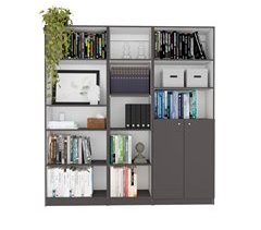 Set de estanteria de oficina home de 3 piezas en melamina