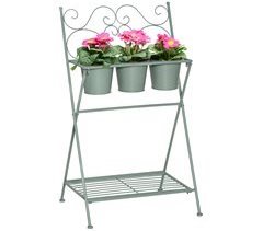 Soporte de Metal para Plantas Metal Outsunny