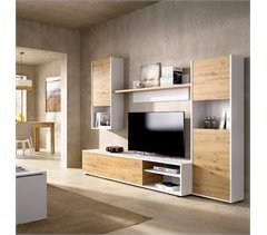 Salón Tv Modular Luka blanco-nordic 220