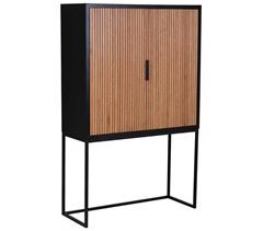 Armario de 2 puertas de madera y metal