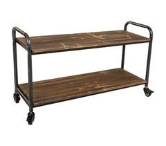Estantería de madera y metal