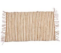 Alfombra de YUTE 60x90cm natural doble rayas