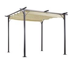 Pérgola Metal, Tela de Poliéster Outsunny 300x300