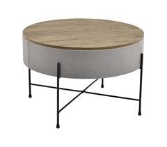 Mesa de centro Tauranga con tablero extraíble aglomerado/metal