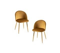 Pack 2 Sillas Vint Terciopelo Golden