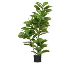 Planta Ficus Artificial PEVA, Metal HOMCOM, hogar - decoración