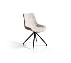 Set 2 sillas de comedor ecopiel tela FLORI