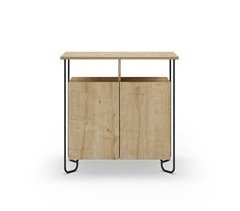 Pequeño buffet de 2 puertas y patas de metal Dilly - L80 cm