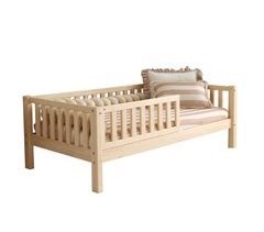 Cama con barandilla y somier patas Agnès