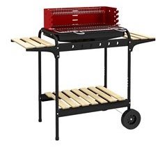Barbacoa de Carbón Metal, Madera de Pino