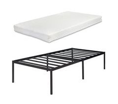 Cama de metal Vårdö con somier y colchón