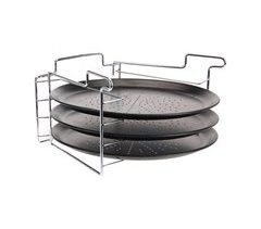 Juego de Horneado de Pizza de 4 Pzs con soporte y 3 Bandejas