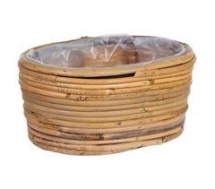 Cesto ovalado de bambú