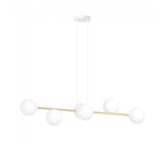 Lámpara de techo Cuaron (6 luces) Acero - Cristal Moderno