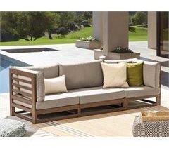 Beliani Sofá de jardín Madera de acacia con certificado FSC® TRANI