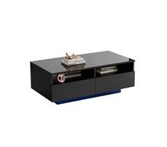 Mesa de centro rectangular de panel de partículas con 2 cajónes