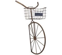 Bicicleta de metal macetero