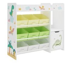 Estantería infantil Søndreland aglomerado - Motivo de dinosaurio