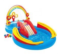 Centro juegos hinchable INTEX arcoiris 297x193x135 cm