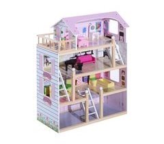 Casa de Muñecas MDF, Madera HOMCOM