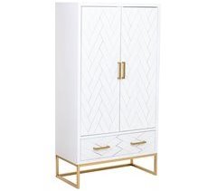 Armario de 2 puertas de madera y metal