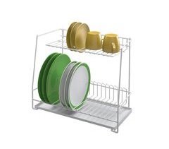 Escurreplatos 2 Niveles con Bandeja LAGON de Metaltex