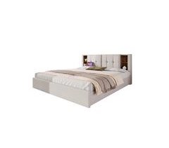 Cama de matrimonio de terciopelo con 4 cajónes