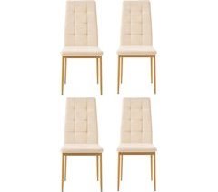 Pack 6 Sillas Comedor DENIA de Tela con Patas de Metal