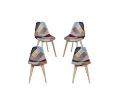 Pack 4 Sillas Kelen Patchwork Polipiel