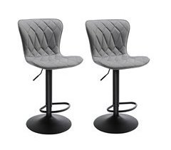 Cat scratch elevador bar silla diamante acolchado gris oscuro 2pcs