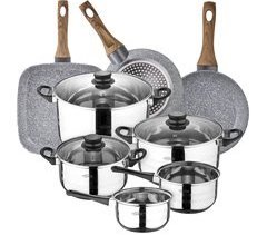 Bateria de cocina 8 piezas con juego de sartenes