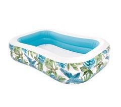 INTEX Piscina infantil hinchable Tropical con estampado de hojas