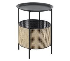 Mesa de centro Beaumont con cesta extraíble metal