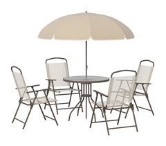 Conjunto de Muebles para Jardín Acero, Poliéster Outsunny