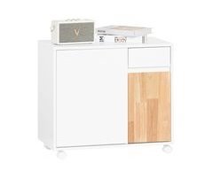 SoBuy ASK04-WN Mueble de Oficina con Ruedas