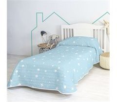 Little star blue Colcha