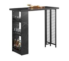 Mesa Alta de Bar con 3 Baldas SoBuy FWT100-SCH