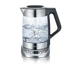 Hervidor de té/agua digital Deluxe Severin WK 3479 Acero/Cristal