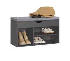 Banco Zapatero con cajón y 3 compartimientos SoBuy FSR45-DG