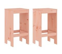 Set 2 Taburetes de madera de abeto