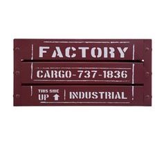 Cesto rectangular de metal impreso