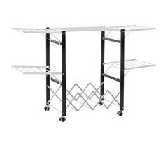 Tendedero de Ropa Plegable Metal, Aluminio HOMCOM