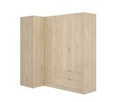 Armario esquinero efecto madera