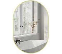 Espejo de Baño Vidrio, Aleación de Aluminio HOMCOM, hogar - baño
